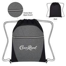 Heathered Two-Tone Drawstring Promotional Sports Pack