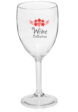 Imprinted 10 oz. Plastic White Wine Glasses