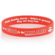It's Cool To Be Drug Free 2-Sided Silicone Awareness Bracelets