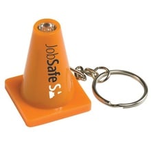 Custom Light Up Safety Cone Keytags