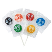 Lollipops with Custom Printed Wrappers