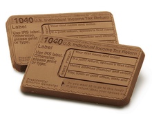 Mini 1040 Tax Form Chocolate Bars