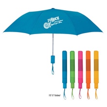 Neon Telescopic Folding Umbrella - 42"