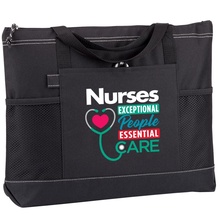 Nurses: Exceptional People, Essential Care Multi-Pocket Tote Bag