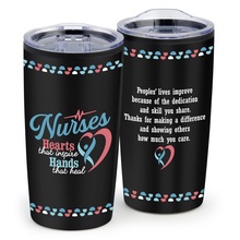 Nurses: Hearts That Inspire Stainless Steel Tumbler