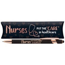 Nurses Put the "Care" in Healthcare Gold Stylus Pen