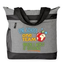 One School, One Team Zipper Tote Bag
