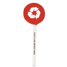 Recycled Logo Lollipops with Imprinted Sticks