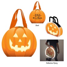 Reflective Halloween Pumpkin Personalized Tote Bags