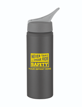 Never Take A Break From Safety 25 oz. Aluminum Drink Bottles