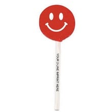 Smiley Face Lollipop with Imprinted Stick