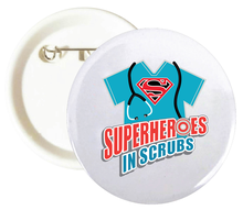 Superheroes In Scrubs 2-1/4" Buttons
