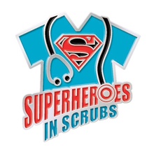 Superheroes In Scrubs Lapel Pin