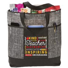 Teacher Word Cloud Non-Woven Zippered Tote Bag