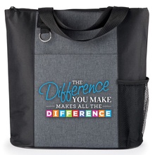 The Difference You Make Makes All The Difference Heathered Tote Bags