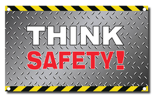 Think Safety 5' x 3' Vinyl Banner with Grommets