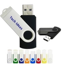 Custom 8 GB USB Swivel Flash Memory Sticks
