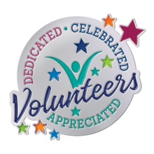 Volunteers - Dedicated, Celebrated, Appreciated Lapel Pins