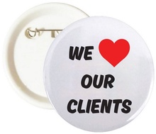 We Love Our Clients Buttons