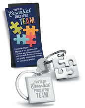 You're an Essential Piece of Our Team Metal Puzzle Key Tag