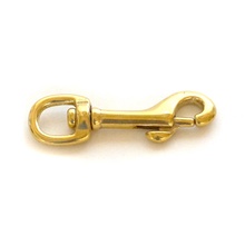 Brass Bolt Snap Hook, Round Swivel