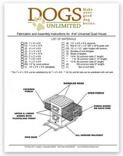 FieldKing Quail Palace Plans