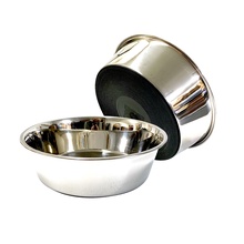 Heavy Duty Feeding Dog Bowl, Stainless Steel, Non-skid, 2 Quart
