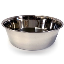 Leather Brothers Stainless Steel Non Tip Feeding Bowl 2 Quarts - 8303