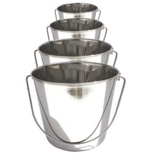 Heavy Duty Round Pail, Stainless Steel