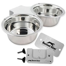 Kennel Gear, Bowl System, Stainless Steel Yoke, 2 Quart Double