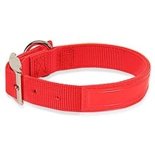 3/4 Duckwood Basic Dog Collar, Nickel Hardware - DDB12-DDB1