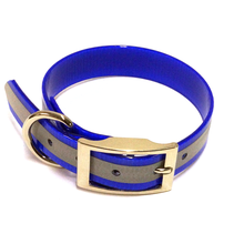 SunGlo Standard Dog Collar, Reflective, Blue, 1" Wide