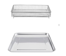 Univen Stainless Steel Baking Tray Pan and Air Fryer Basket Compatible with Cuisinart Airfryer Oven TOA-060 and TOA-065