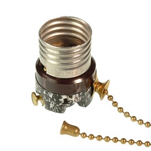 962 Lamp Socket Interior, Bakelite, Pull Chain Switch