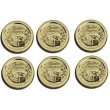 Bormioli Rocco 2-3/4", 70mm Quattro Stagioni Lids, 6 Pieces