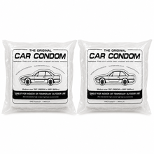 Car Condom 2 Pack Disposable Clear Plastic Car Cover with Elastic Band Medium Size 21.7' x 12.5'