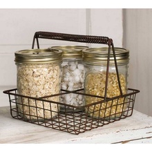 CTW 370082GR Mason Jar Caddy Carrier