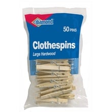 Diamond 01261 Wood Clothespins 50 Count