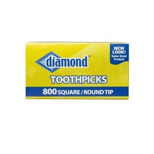 Diamond 41190 Square Center Toothpicks 800 Count