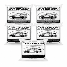 Car Condom 5 Pack Disposable Clear Plastic Car Cover with Elastic Band Small Size 19.6' x 11.5'