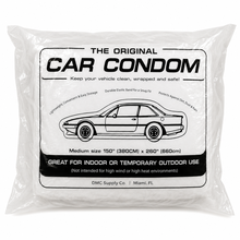 Car Condom Disposable Clear Plastic Car Cover with Elastic Band Medium Size 21.7' x 12.5'
