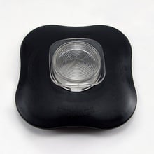 Lid and Center Cap for Clover Leaf Shaped Oster Blender Jars, Black