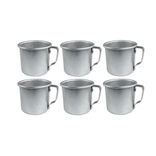 Mian 12 Ounce Aluminum Country Camping Mug Drinking Cup 6 Pack