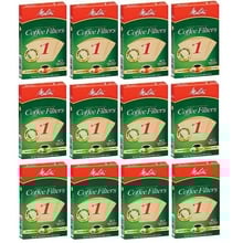 Melitta 620122 #1 Natural Brown Coffee Filters, 480 Count, 12 x 40pcs