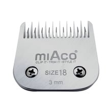 Miaco Size 18 Skiptooth Detachable Clipper Blade fits Oster Classic 76, Andis BGC, BGR, BGRC, MBG