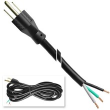 Power Cord 14 Gauge 3 Conductor Wire 10' SJTOW 105c Oil and Weather Resistant Cable