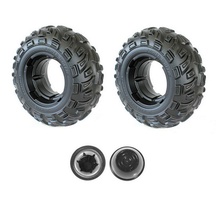 Power Wheels B7659-2459 Jeep Wrangler Set of 2 Wheels 2x Includes Retainers 