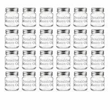 Sunshine Mason Co. Mini Mason Jar Vintage Farmhouse Shot Glasses with Metal Lid 2 Ounces, 24 Pieces