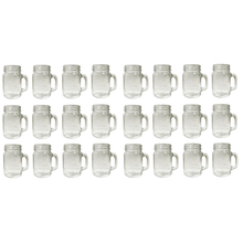 Sunshine Mason Co. Mason Jar Glass Mugs with Handles Pint Size (16 ounce, 473 mL) Regular Mouth 24 Pieces