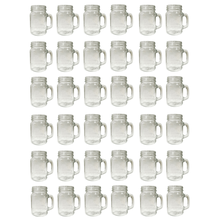 Sunshine Mason Co. Mason Jar Glass Mugs with Handles Pint Size (16 ounce, 473 mL) Regular Mouth 36 Pieces